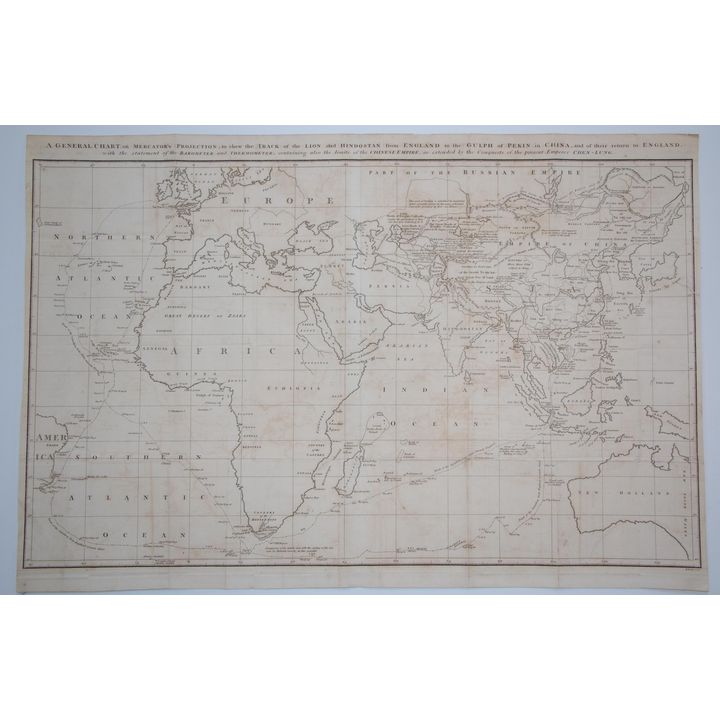 BARROW, JOHN [1796] - A General Chart, on Mercator's Projection,