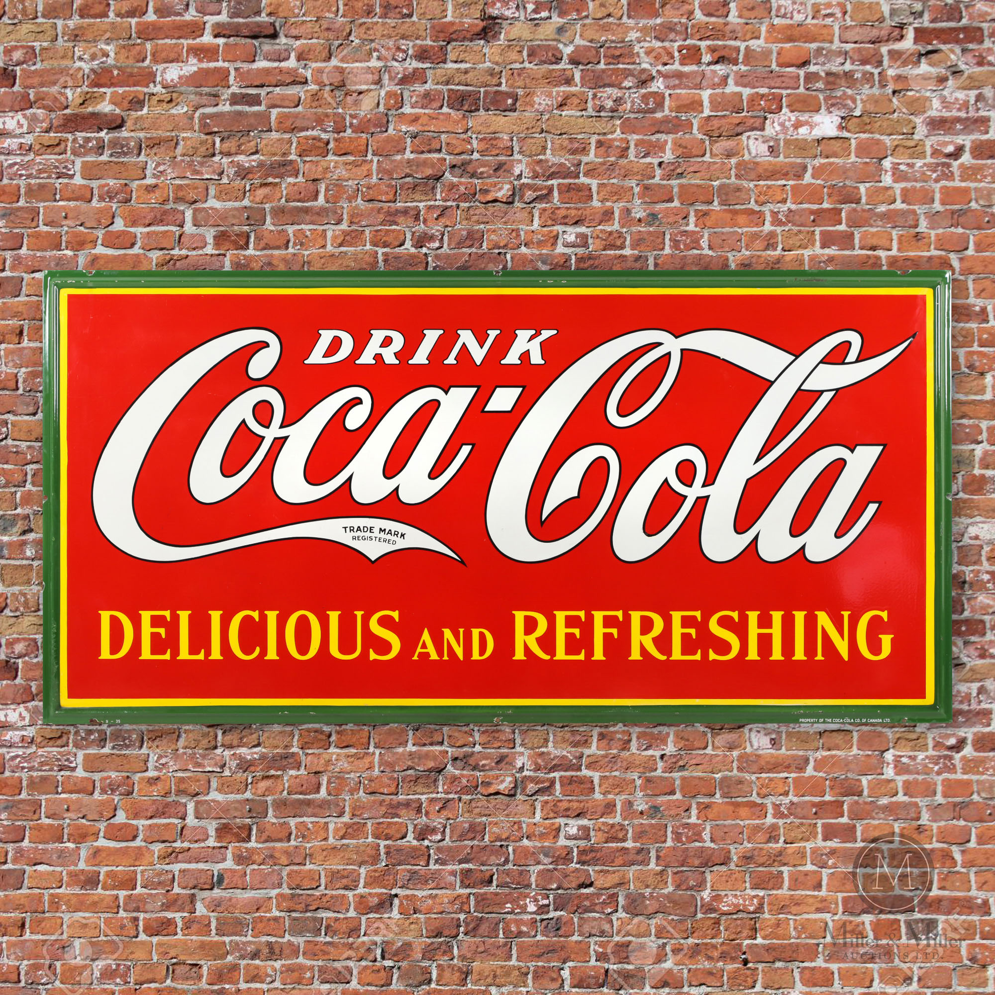 Coca-Cola Monumental 4' x 8' Sign | Miller & Miller Auctions Ltd Coca-Cola Monumental 4' x 8' Sign | Miller & Miller Auctions Ltd