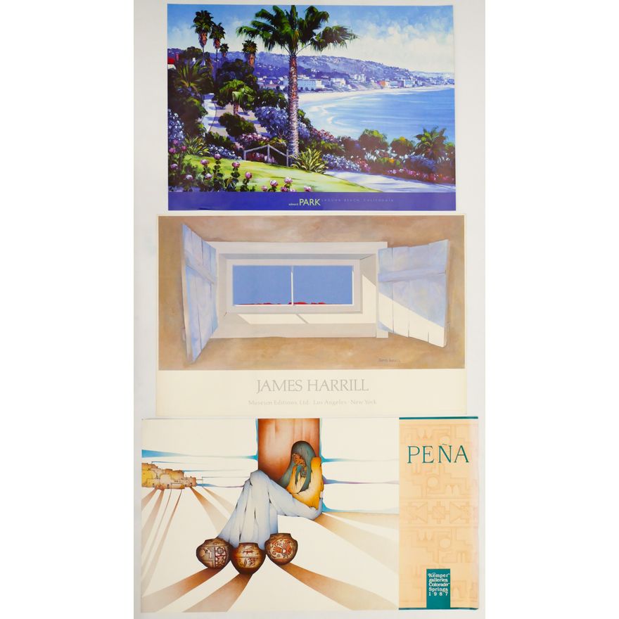 4pc Vintage Art Posters Largest 39'' x 27''