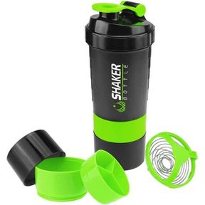 Hand Grip Strengthener Leak Proof Shake Bottle Mixer With Pill Tray |