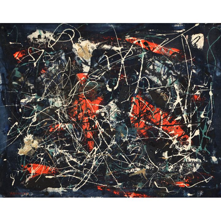Paul Horiuchi ''Untitled'' (Space Ritual) 1950 Mixed Media