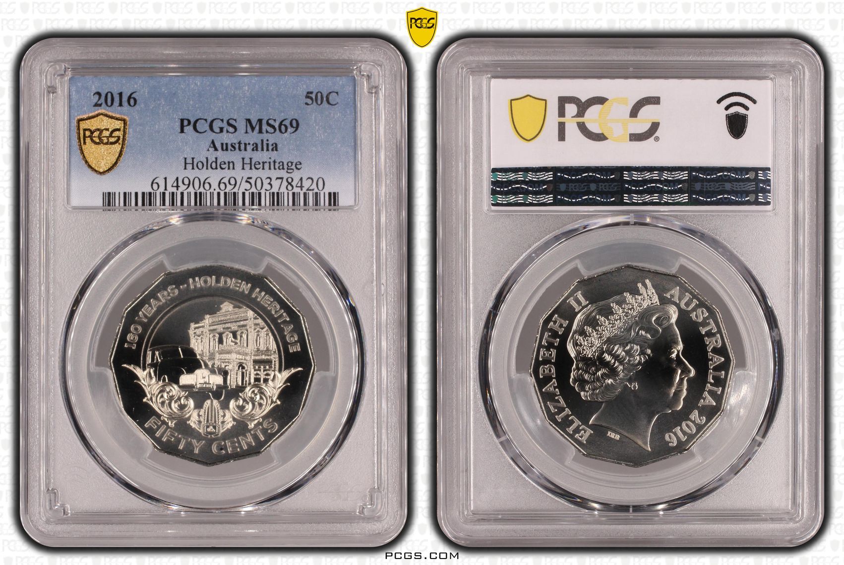Holden Heritage , Fifty Cent, 2016, PCGS MS69
