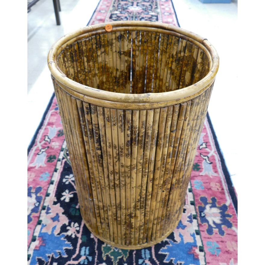 Vintage Bamboo Rattan Umbrella Stand 22''x14''