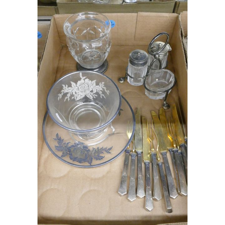 Box Silver Rimmed Glassware