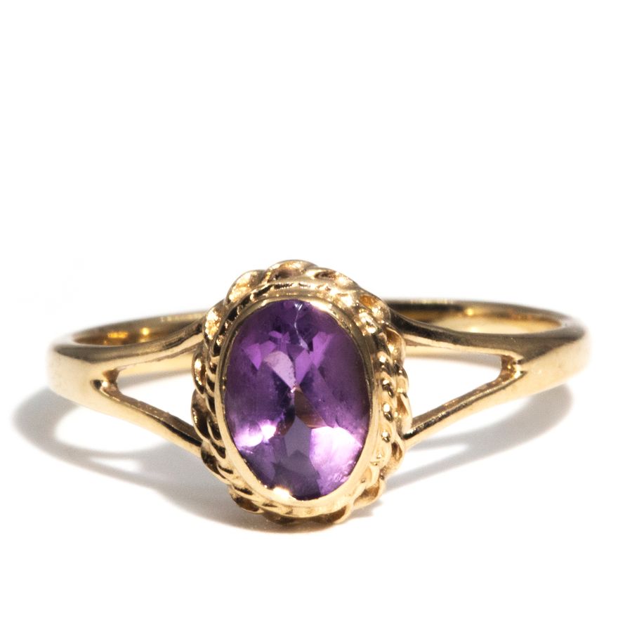 9 Carat Vintage Amethyst Ring 1980s