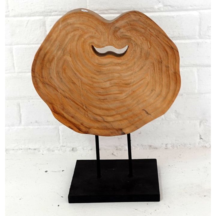 WOODEN SCULPTURE ON STAND