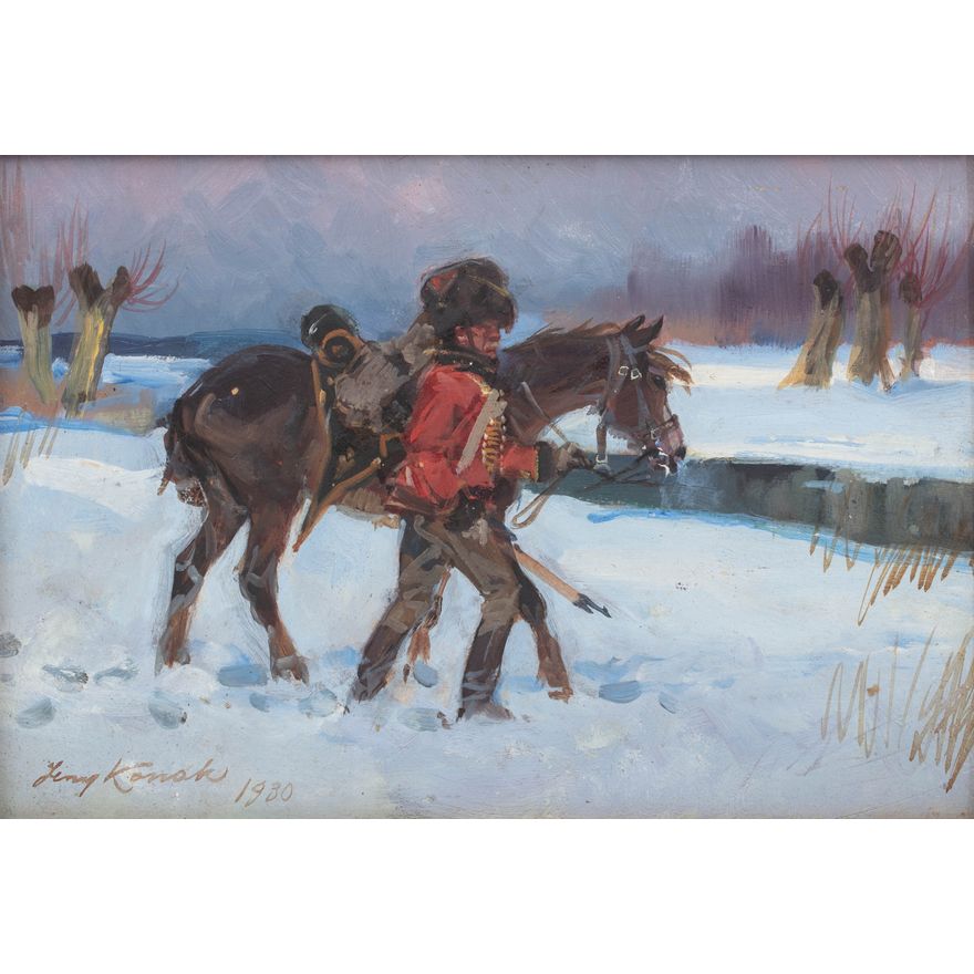 Jerzy Kossak | Kirasjer w drodze, 1930 r.