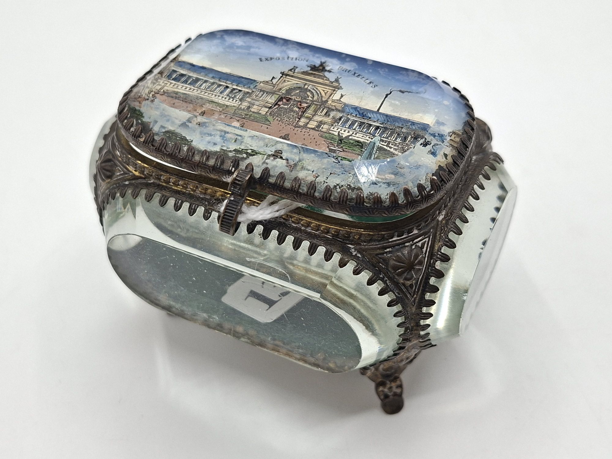 1897 Brussels Worlds Fair Souvenir Jewellery Box