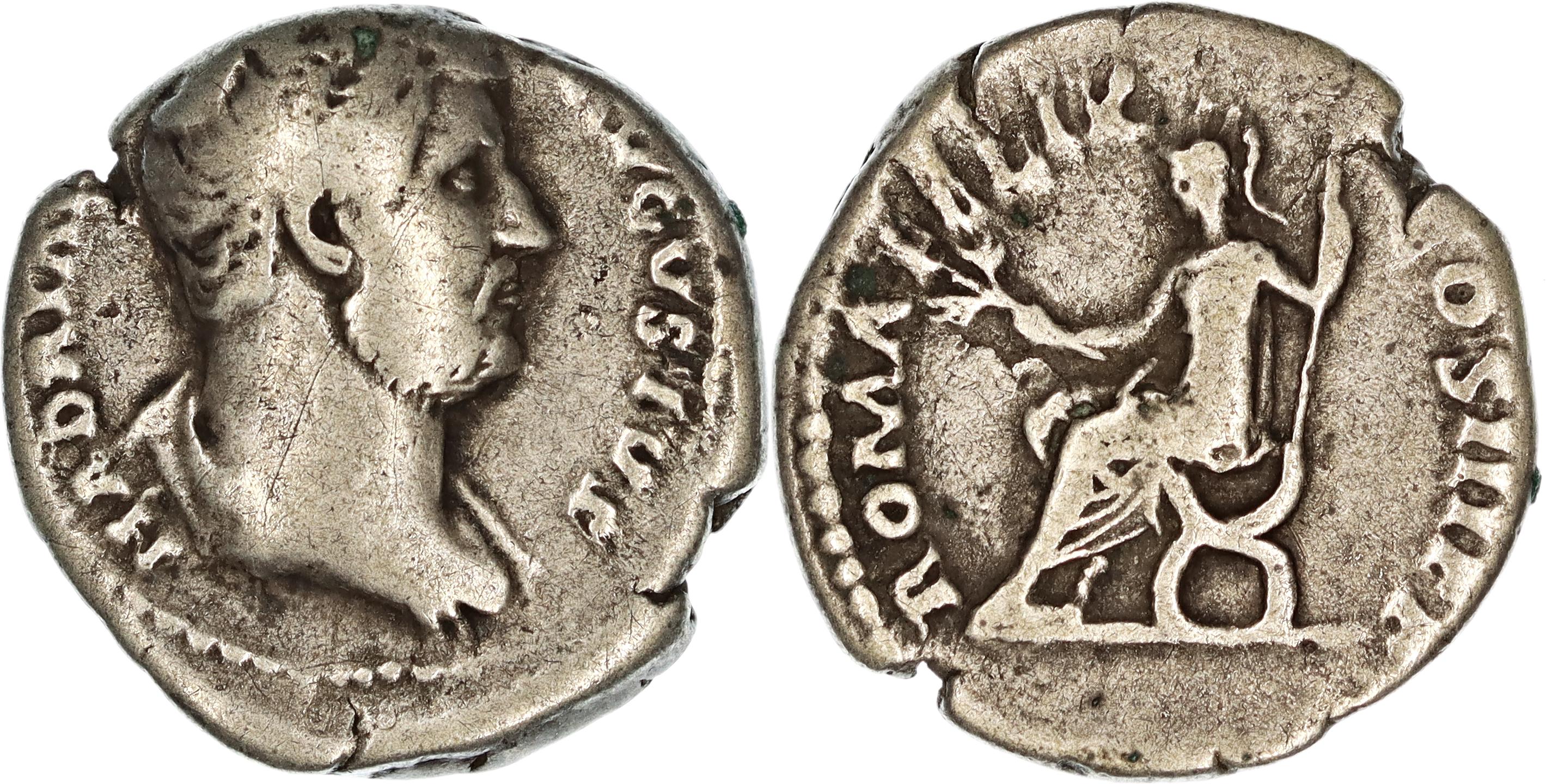 Roman Empire, Hadrian, Silver Denarius, 132-134 AD, gF