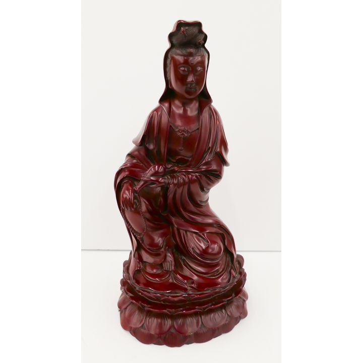 Chinese Resin Quanyin Statue- 12''