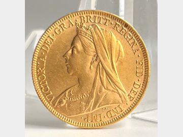 1896 VICTORIA OLD HEAD LONDON MINT GOLD SOVEREIGN