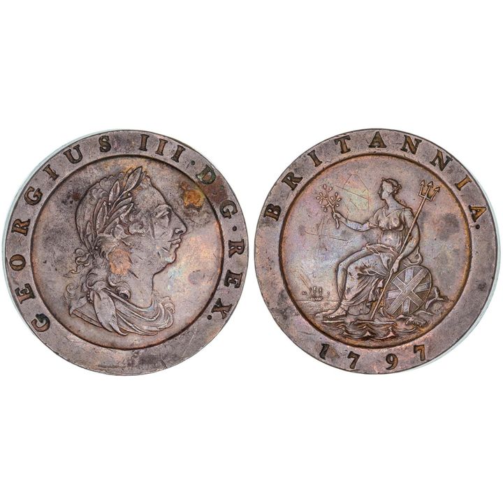 Great Britain, George III, Twopence, 1797,  VF