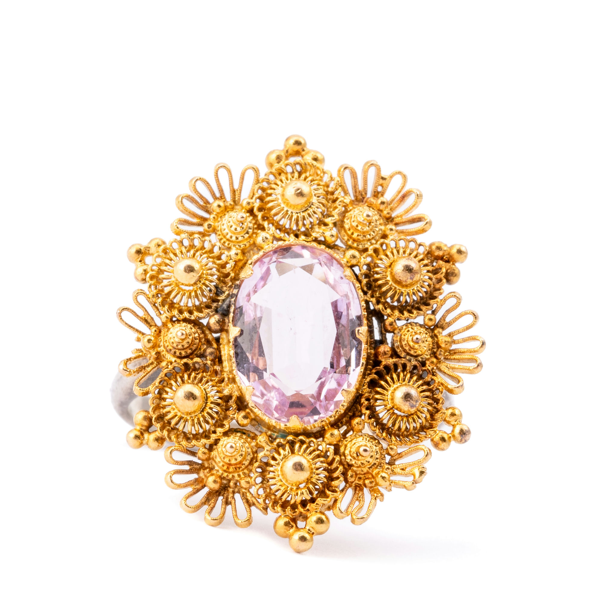 21 Carat Gold & Silver Ring