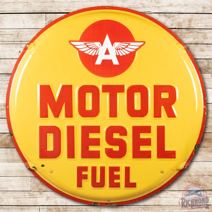 70" Flying A Motor Diesel Fuel Porcelain Sign TAC 9