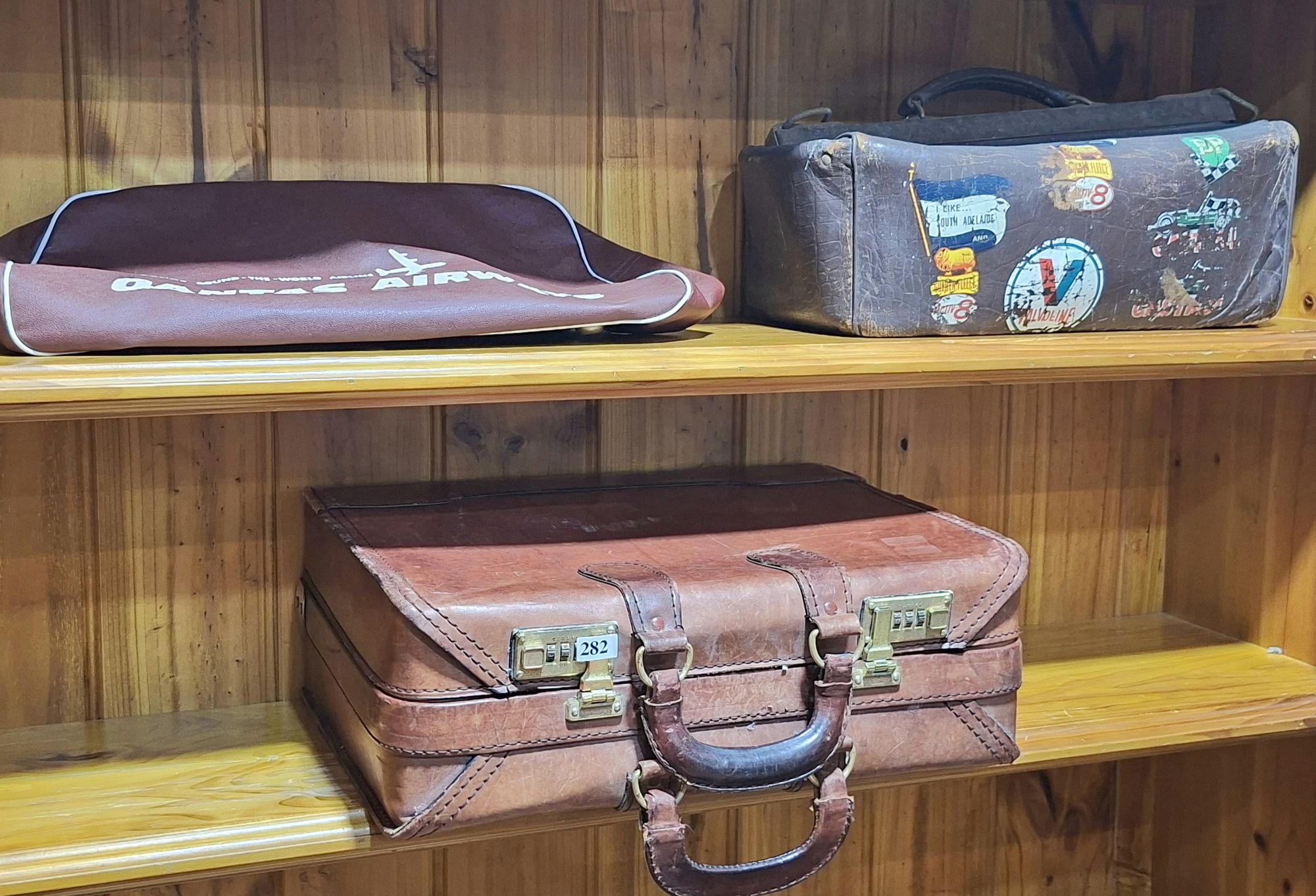 282 · LEATHER ATTACHE CASE AND TRAVEL BAG