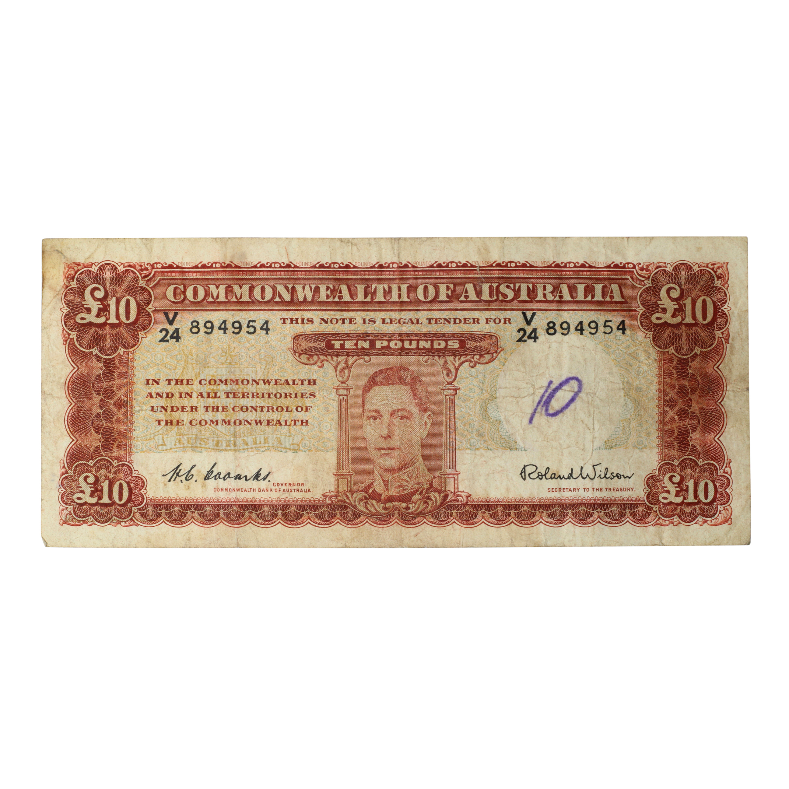 2306. · Ten Pounds, 1952, F