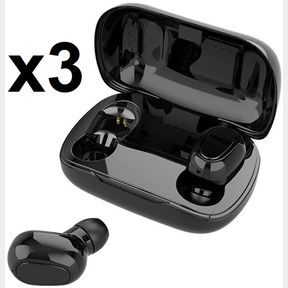(3) L21 WIRELESS EARBUDS BLUETOOTH 5.0 HEADPHONES NOISE CANCELING 51L21