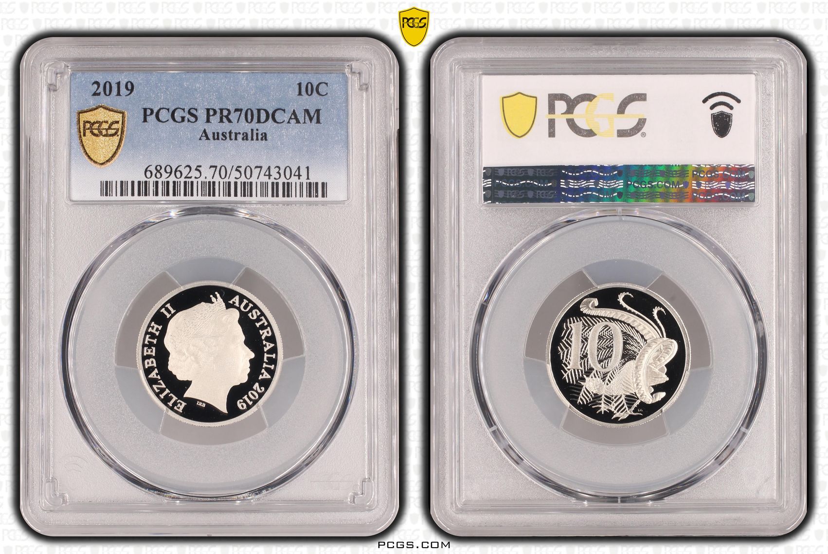 Ten Cent, 2019, Pcgs Pr70dcam