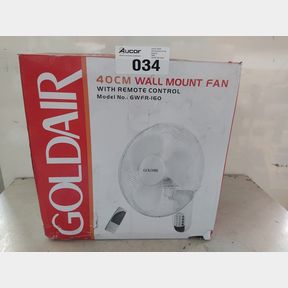 GOLDAIR 400 MM WALL FAN WHITE GWFR 160
