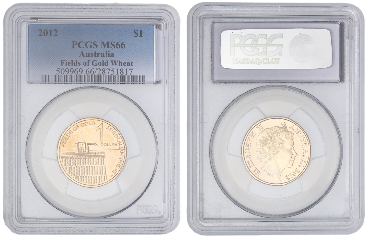 Elizabeth II, Fields of Gold Wheat, One Dollar, 2012, PCGS MS66