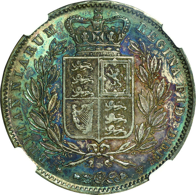 英国(Great Britain)/ ヴィクトリア女王像 ヤングヘッド 1クラウン銀貨 