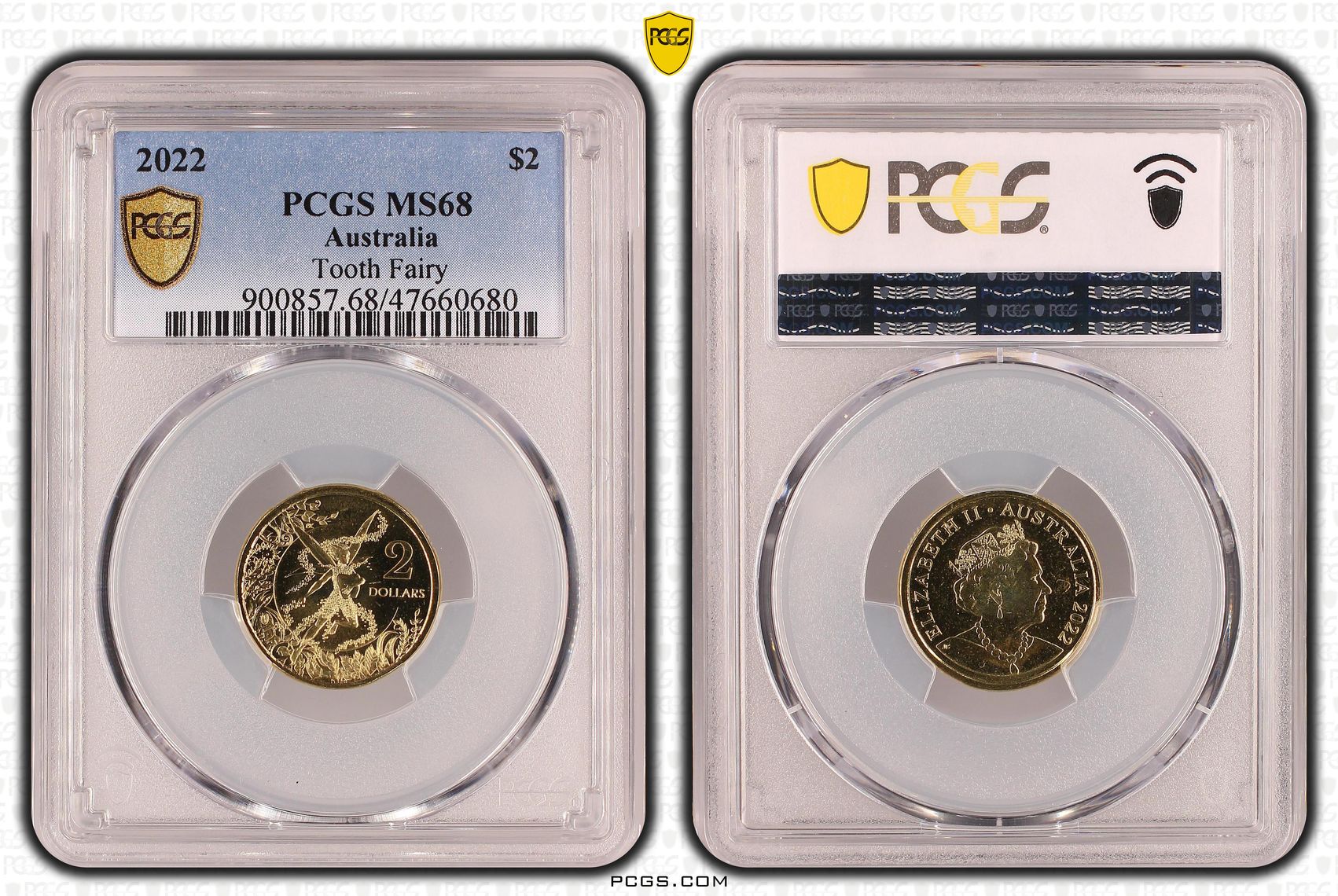 Elizabeth II, Tooth Fairy, Two Dollar, 2022, PCGS MS68