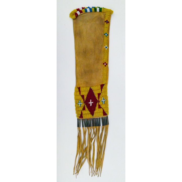 Old Plains Indian Beaded Leather Pipe Bag