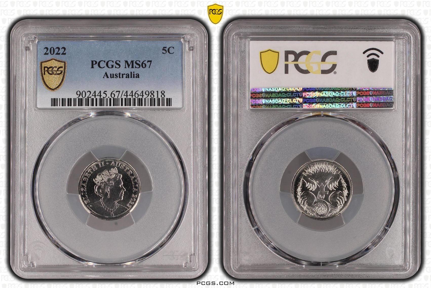 2022 Australia Five Cent, 5c PCGS - MS67 -818