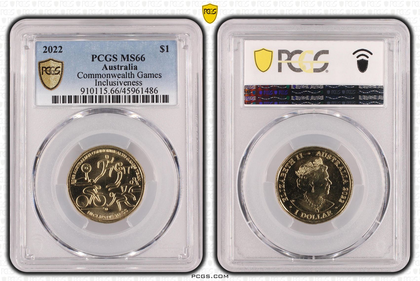 Commonwealth Games - Inclusiveness, One Dollar, 2022, PCGS MS66