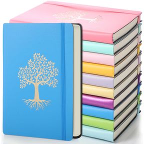 DISPOWREATH 10 PACK LINED JOURNAL NOTEBOOK A5 LEATHER HARDCOVER JOURNALS FOR WRITING 200 PAGES 10 COLORS NOTEPAD FOR TRAVEL WORK S