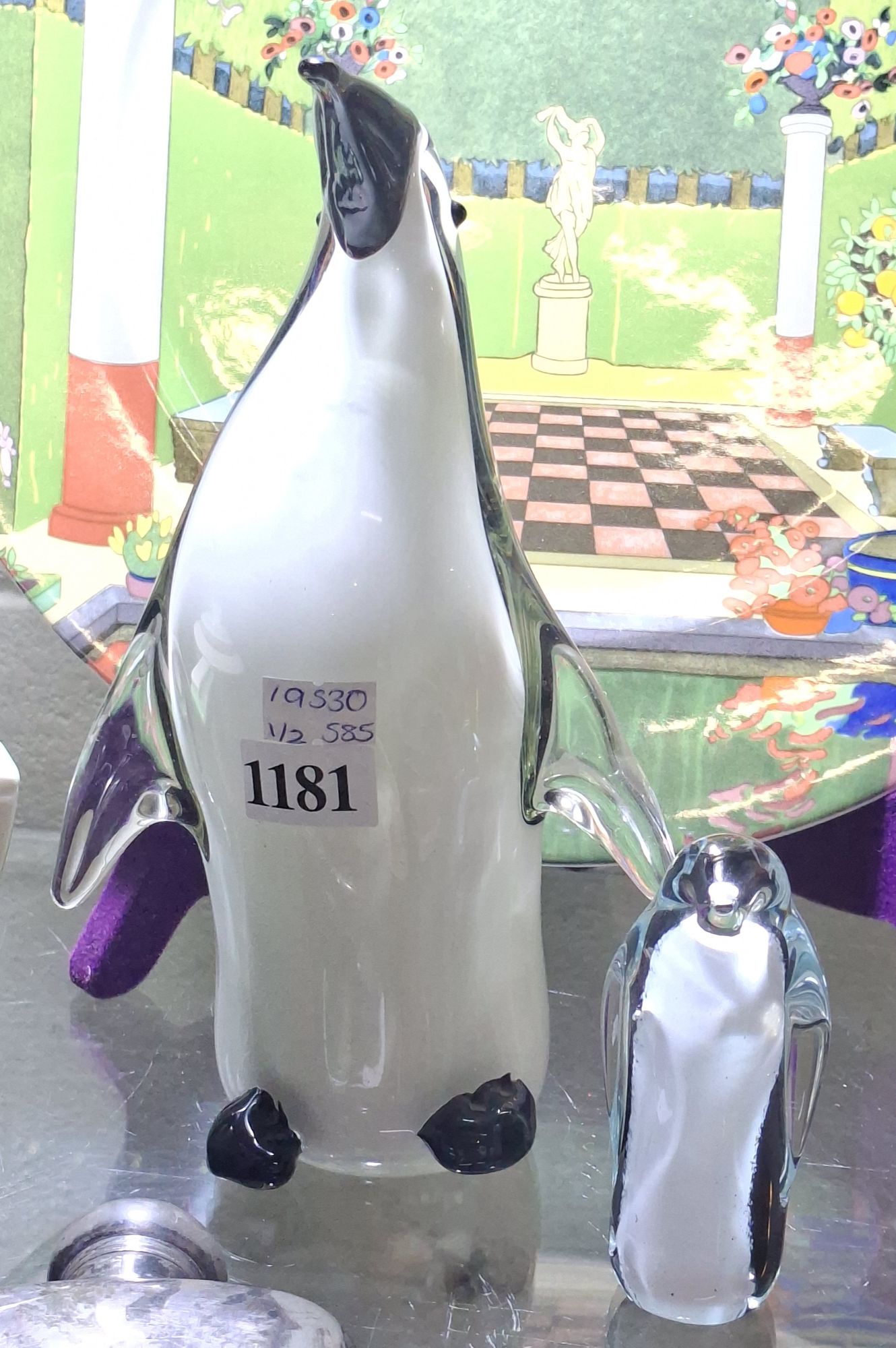 Schroders Glass Penguins Duo