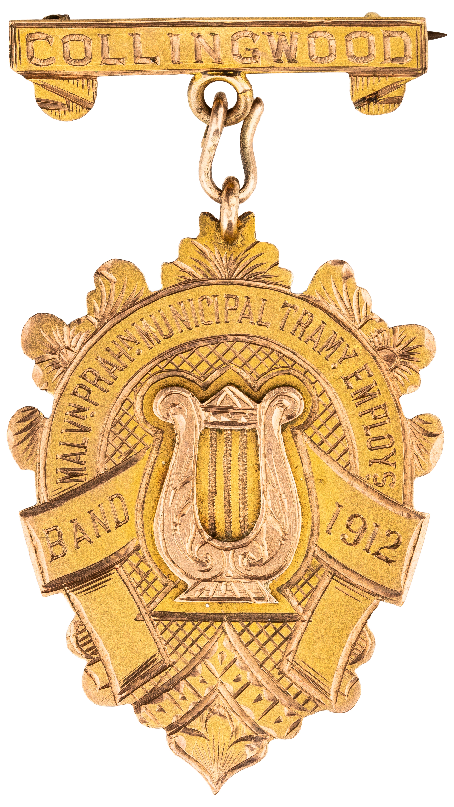 Malvn. Prahn. Municipal Tram Employs Band, 1912, Gvf