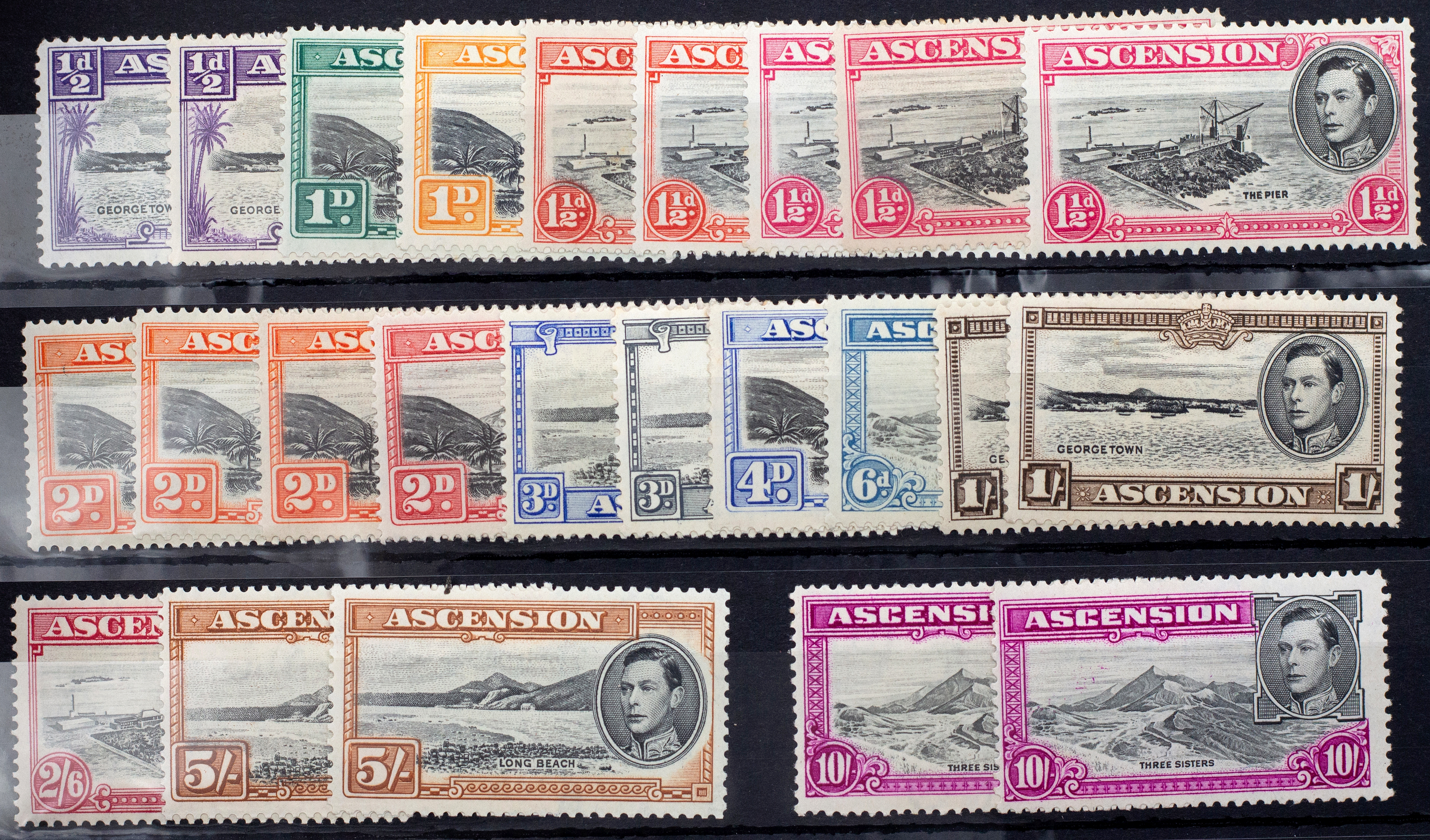 Ascension, KGVI Definitives, 1938, Poor