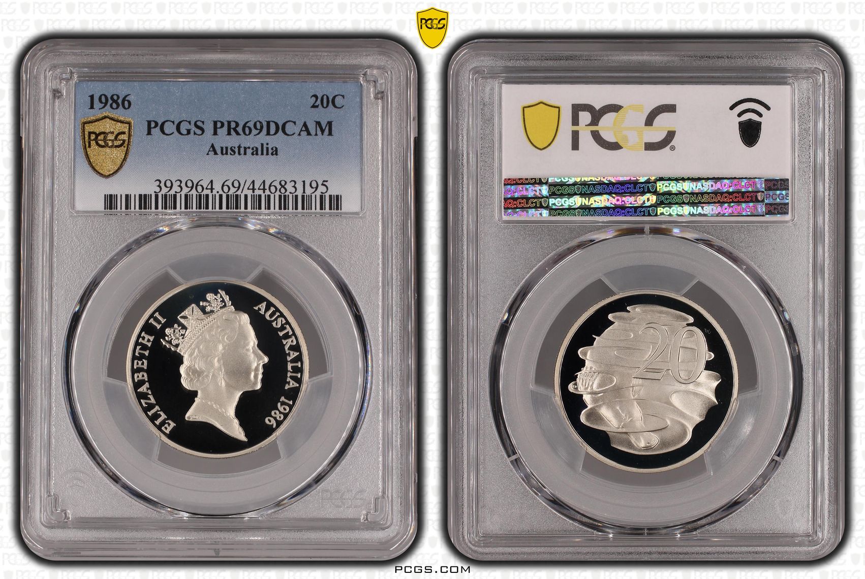 Twenty Cent, 1986, PCGS PR69DCAM