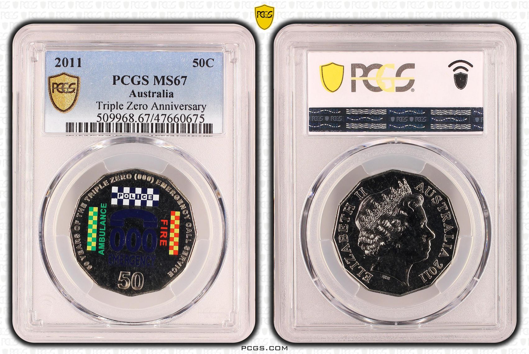 Triple Zero Anniversary, Fifty Cent, 2011, PCGS MS 67