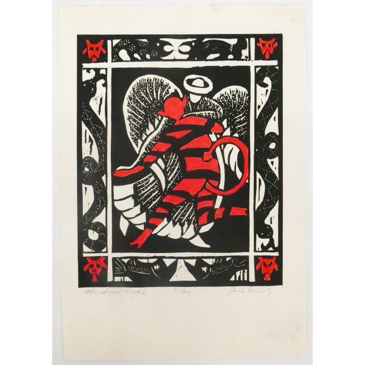 Jack McLarty ''The Sugar Angel'' S/N Woodcut 15.5''x11'' Sheet