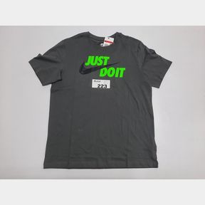 M NSW TEE JUST DO IT SWOOSH - IRON GREY/GREEN STRIKE/BLACK - L
