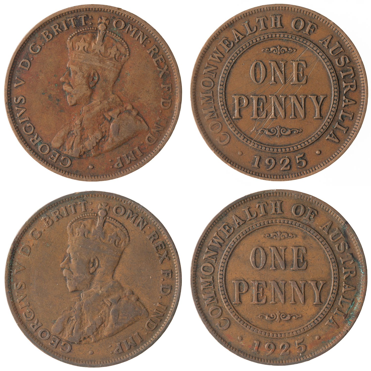 George V, Penny, 1925, gF -aVF