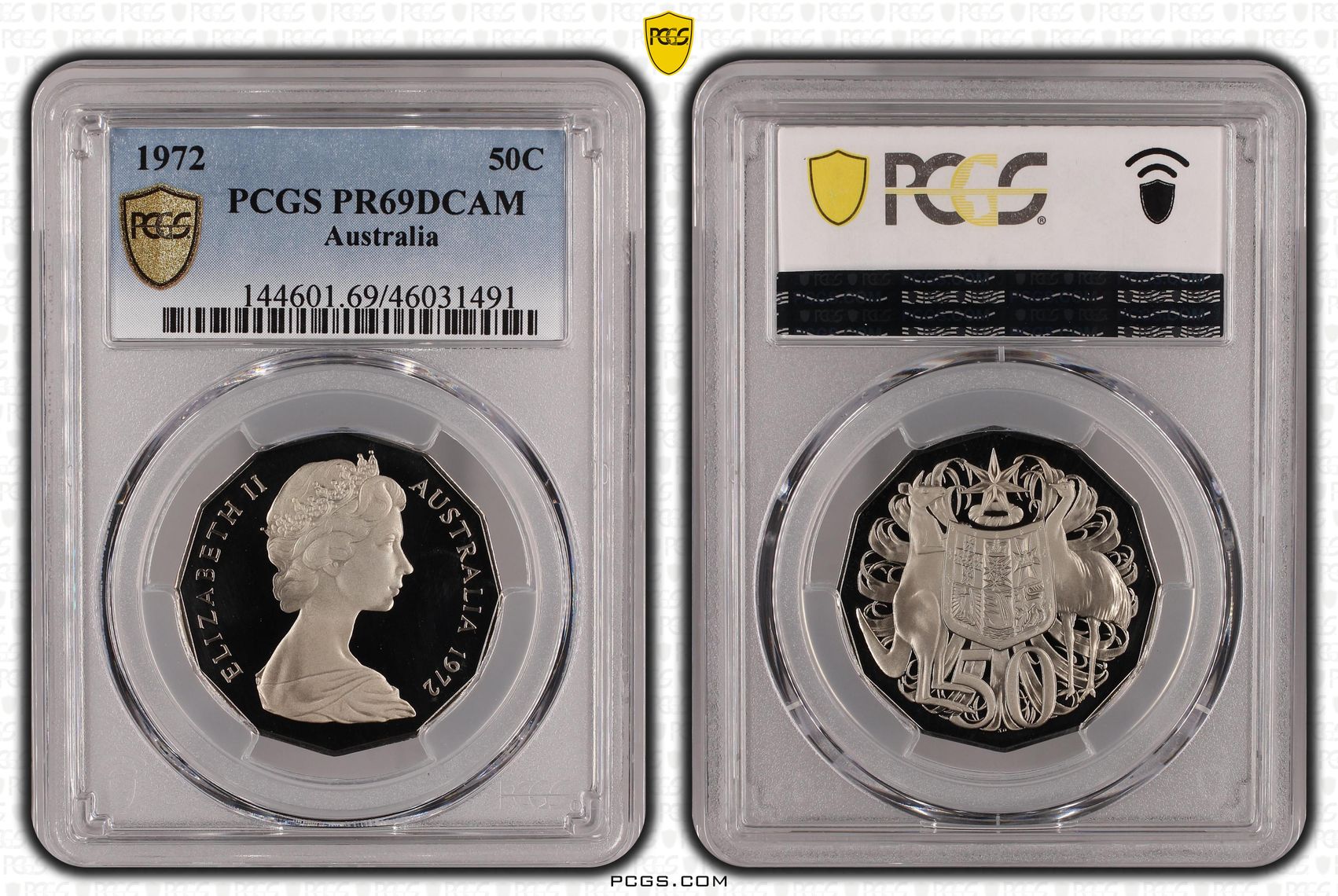 Fifty Cent, 1972, PCGS PR69DCAM