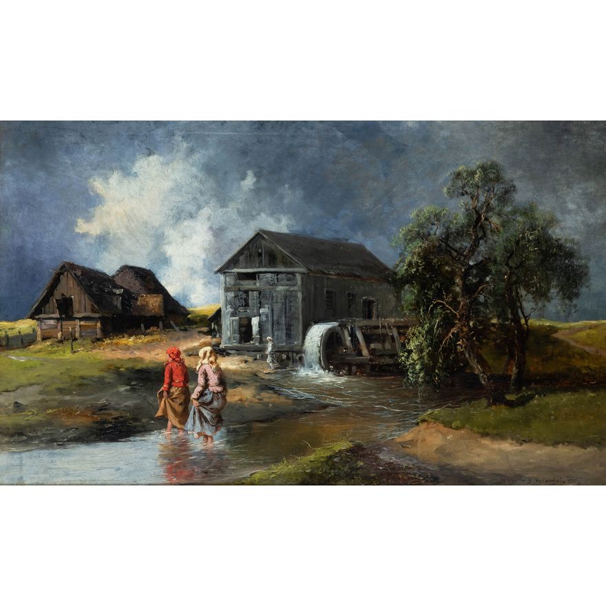 Władysław Rutkowski-Bończa | Przed młynem, 1901 r.