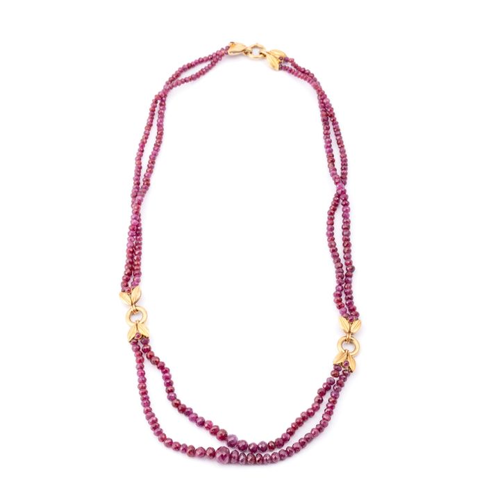 Ruby Necklace 18ct Gold,
