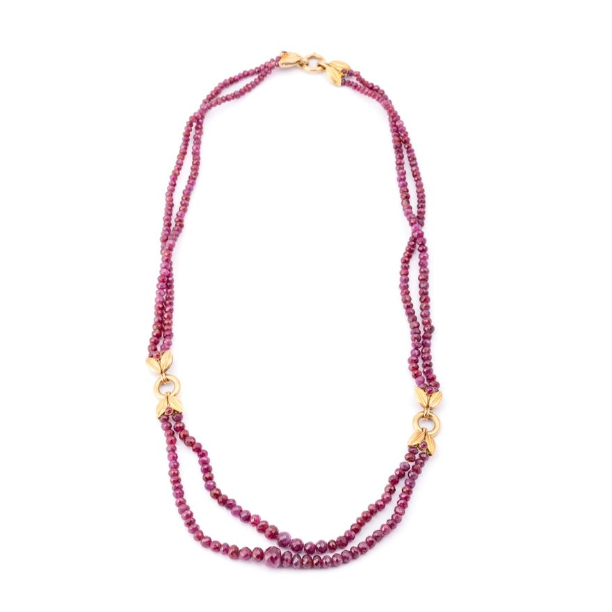 Ruby Necklace 18ct Gold,