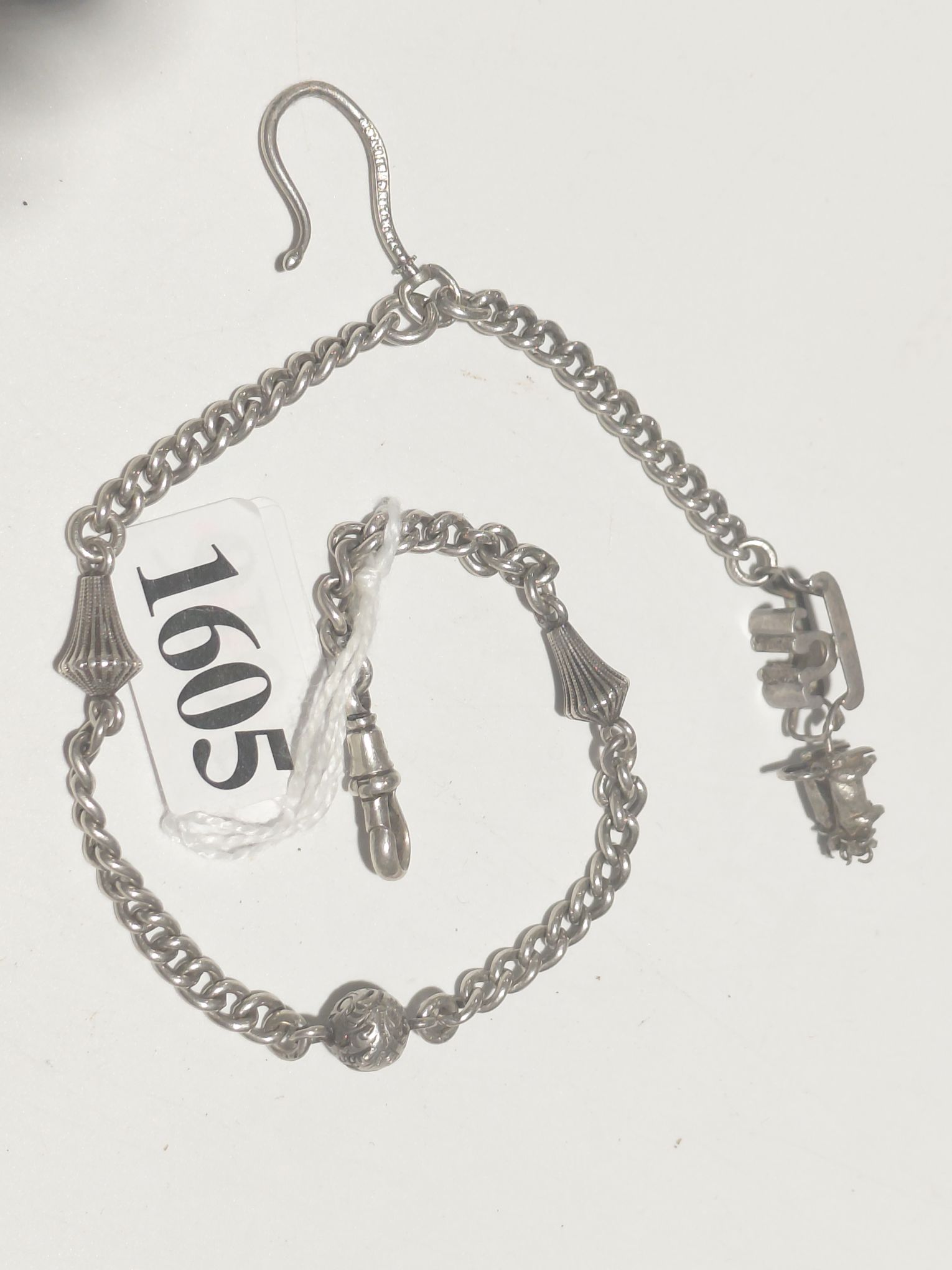 ENGLISH SILVER CURB LINK BRACELET