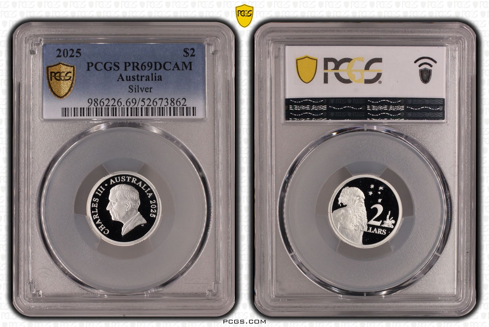 Silver, Two Dollar, 2025, PCGS PR69DCAM