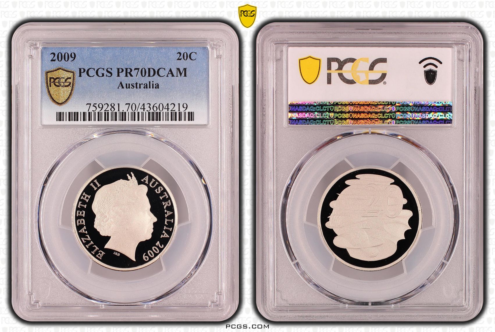 2009 Australia Twenty Cent, 20c PCGS - PR70DCAM POP 27/0 -219