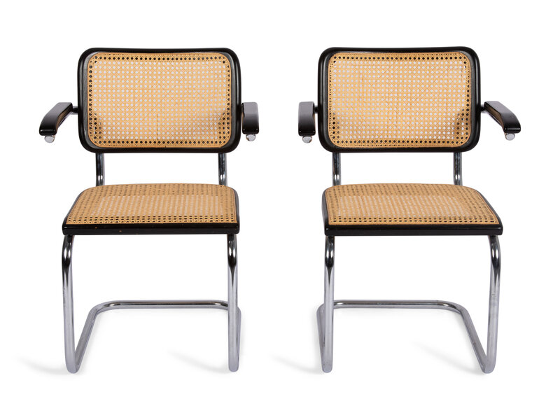 A Pair of Marcel Breuer Cesca Armchairs 