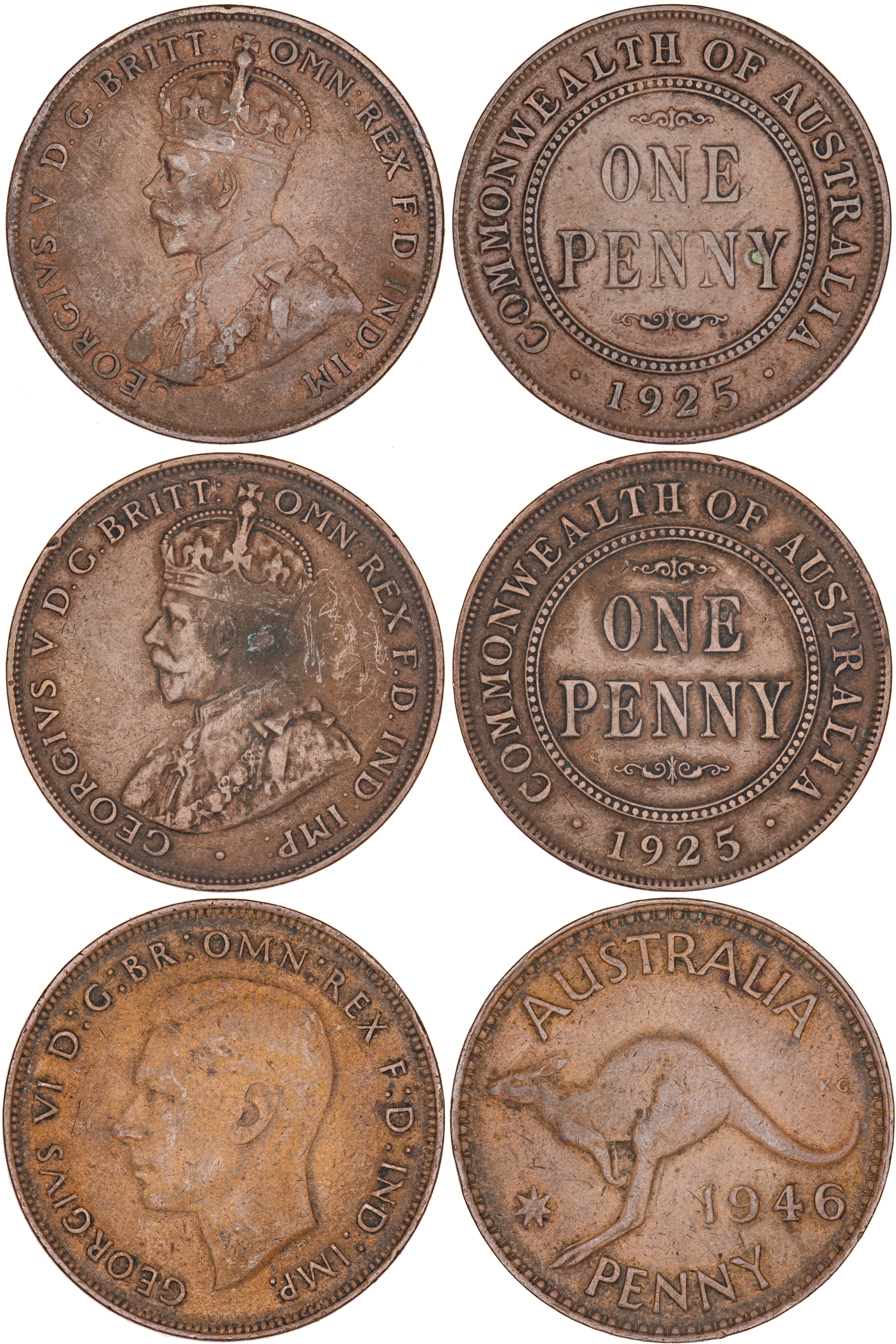 George V - George VI, Penny, 1925 - 1946,