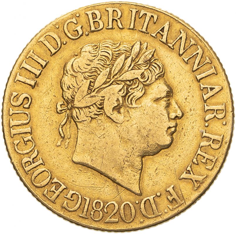 1820 Gold Sovereign Open 2 about very fine | The Coin Cabinet ...