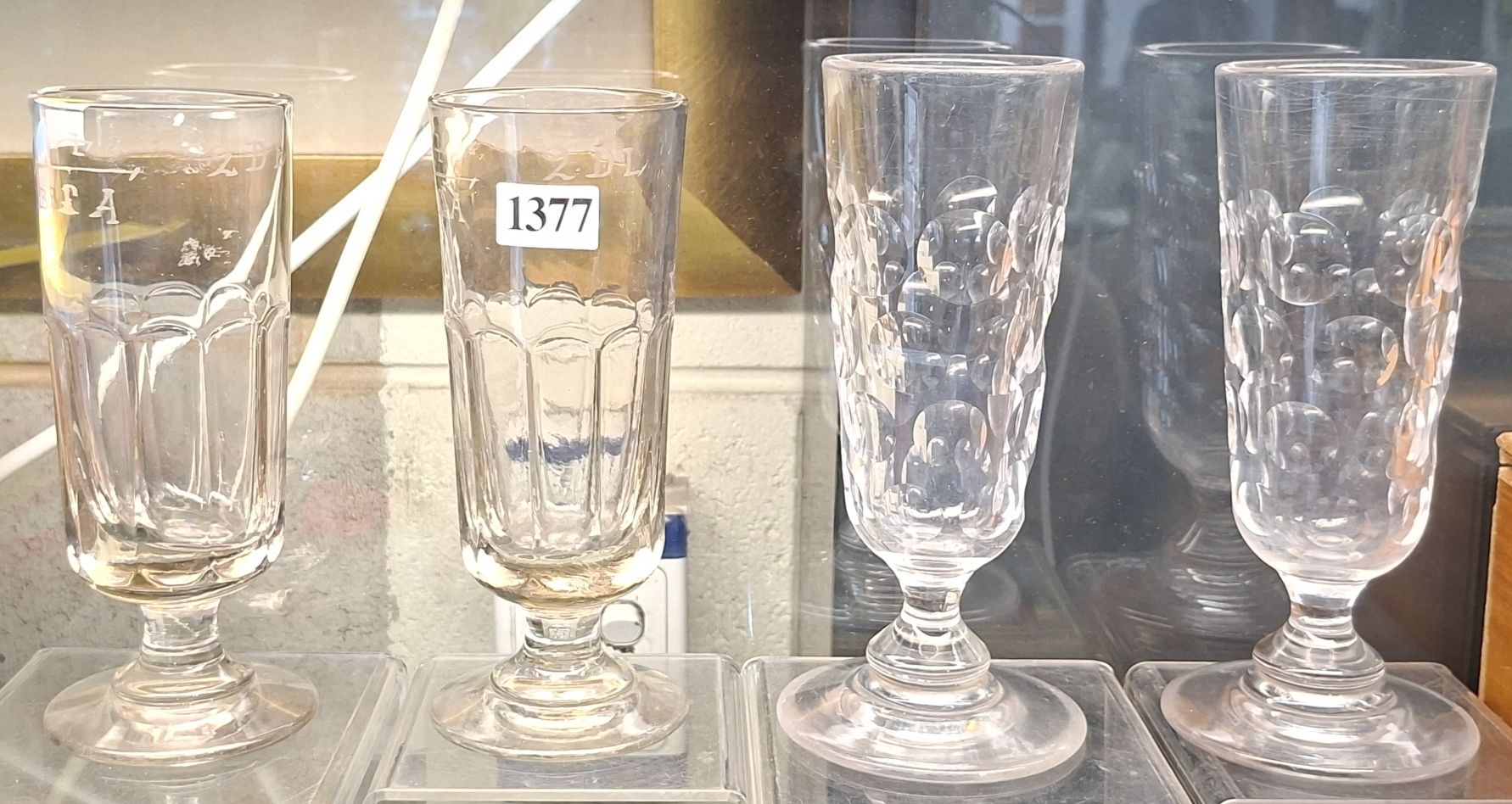 1377 · ANTIQUE ALE GLASSES
