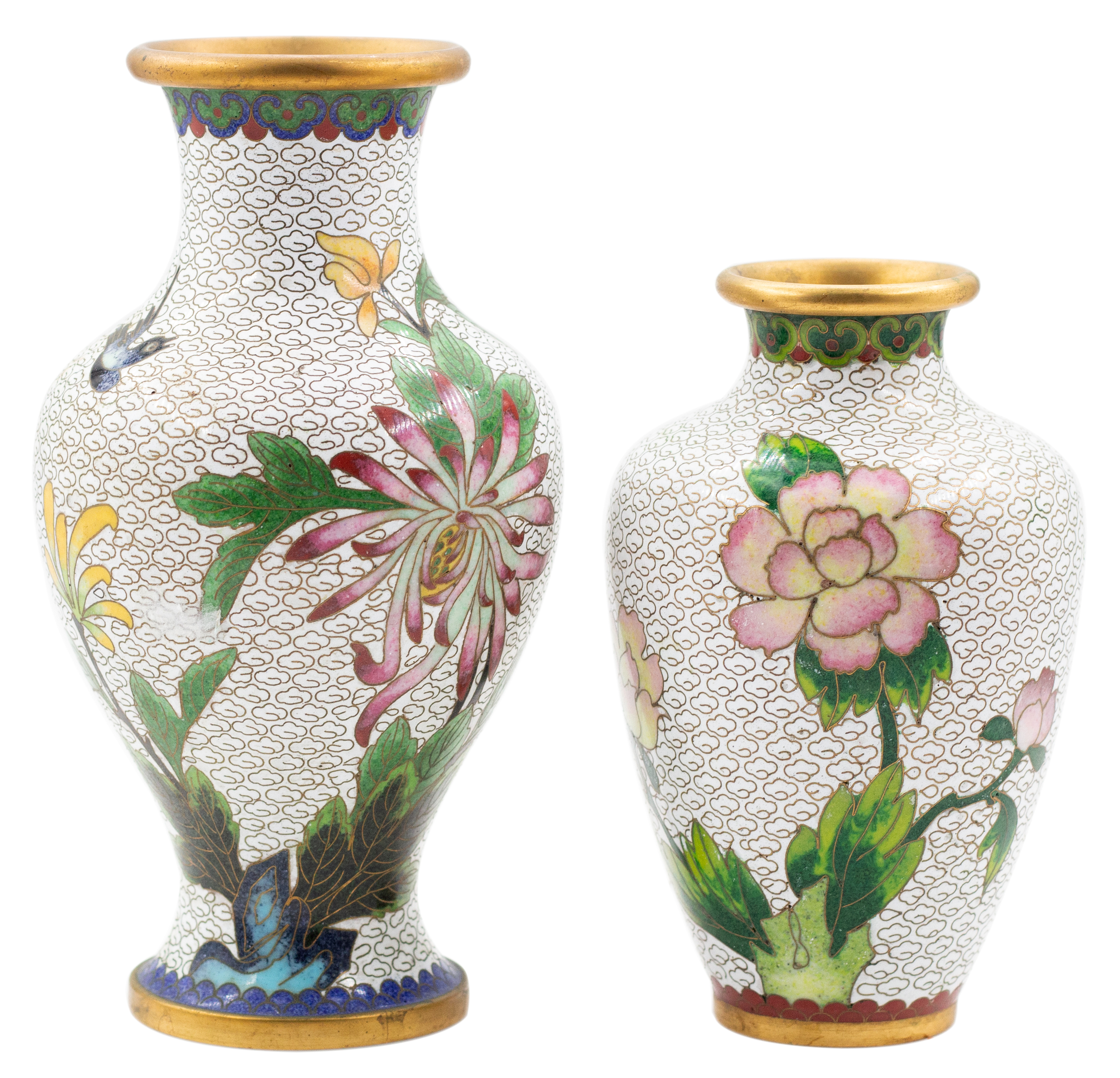 273 · China, Empire, Qing Dynasty, Cloisonn� Chrysanthemum Vase, c.1910, VGC